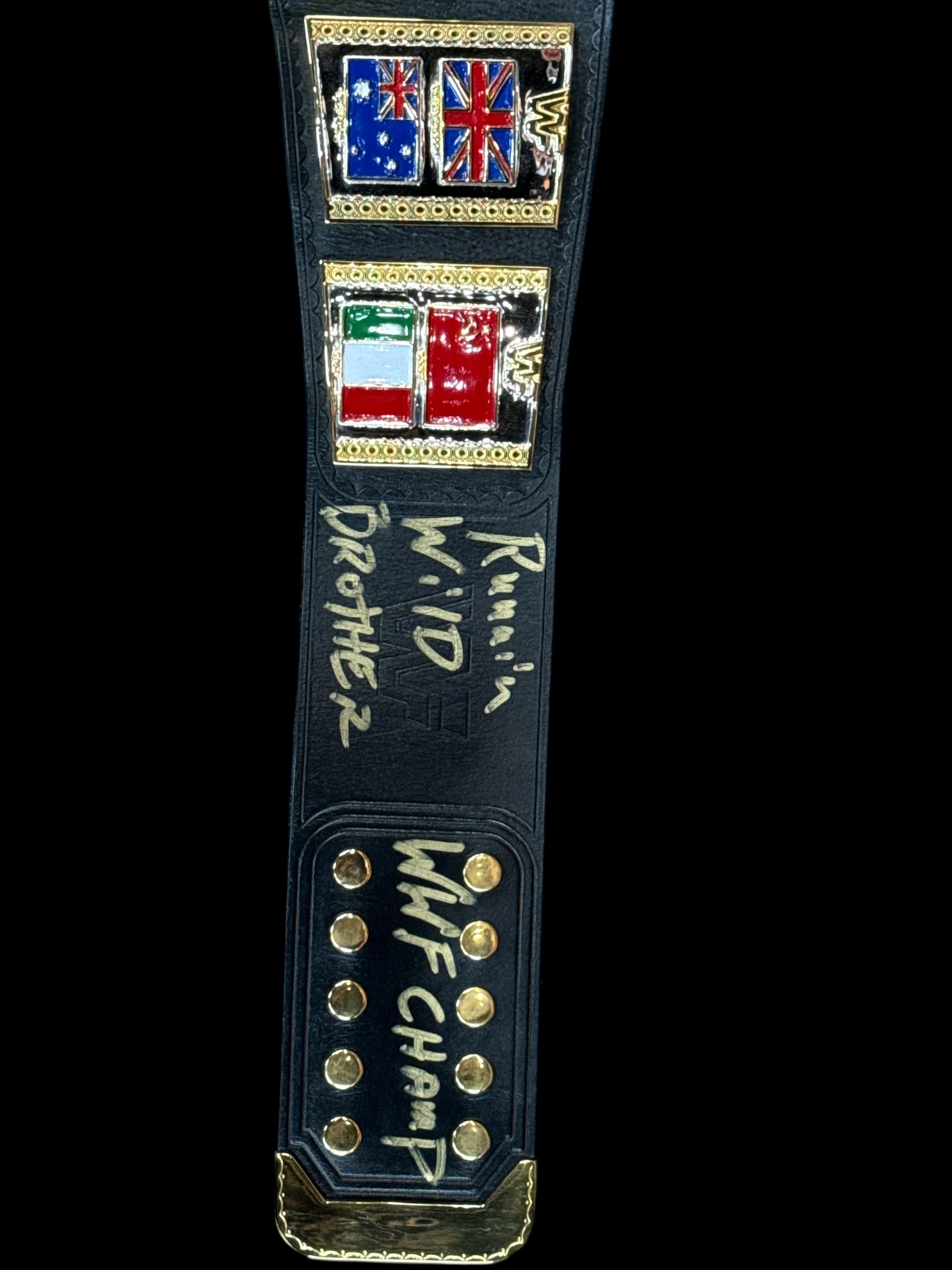 Brass 1986 World Heavyweight Championship SIGNED Replica Title Belt - Image 4