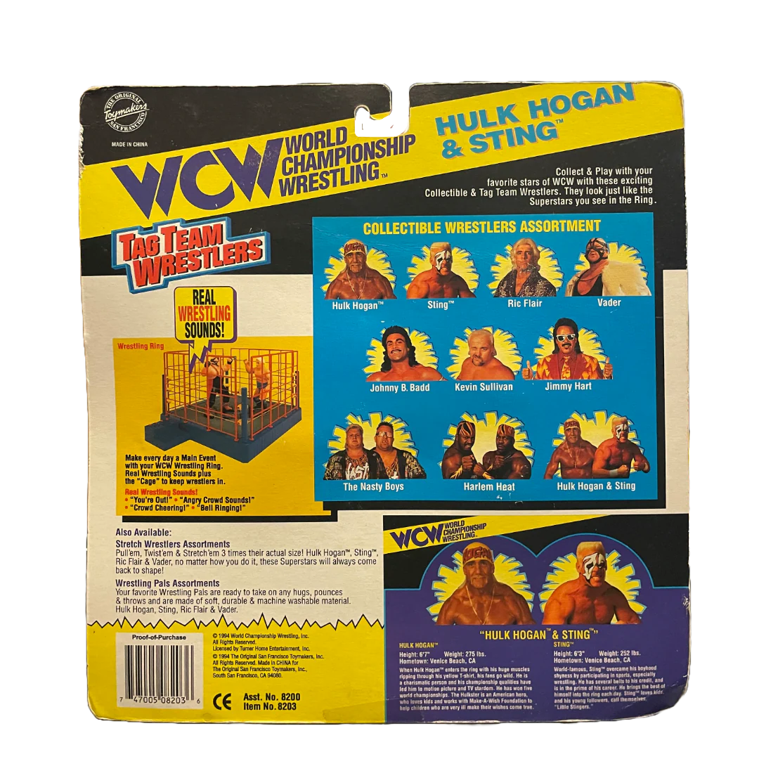Autographed WCW Tag-Team Wrestlers "Hollywood" Hulk Hogan & Sting 2-Pk Action Figure Set - Image 2
