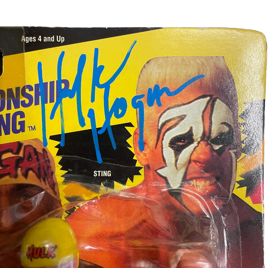 Autographed WCW Tag-Team Wrestlers "Hollywood" Hulk Hogan & Sting 2-Pk Action Figure Set - Image 3