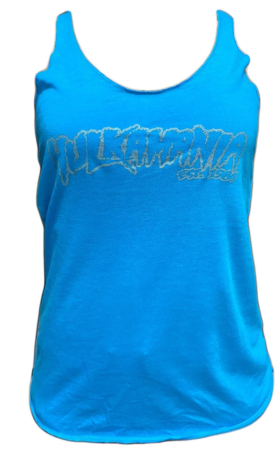Womens Blue Hulkamania Outline Tank Top - Image 3