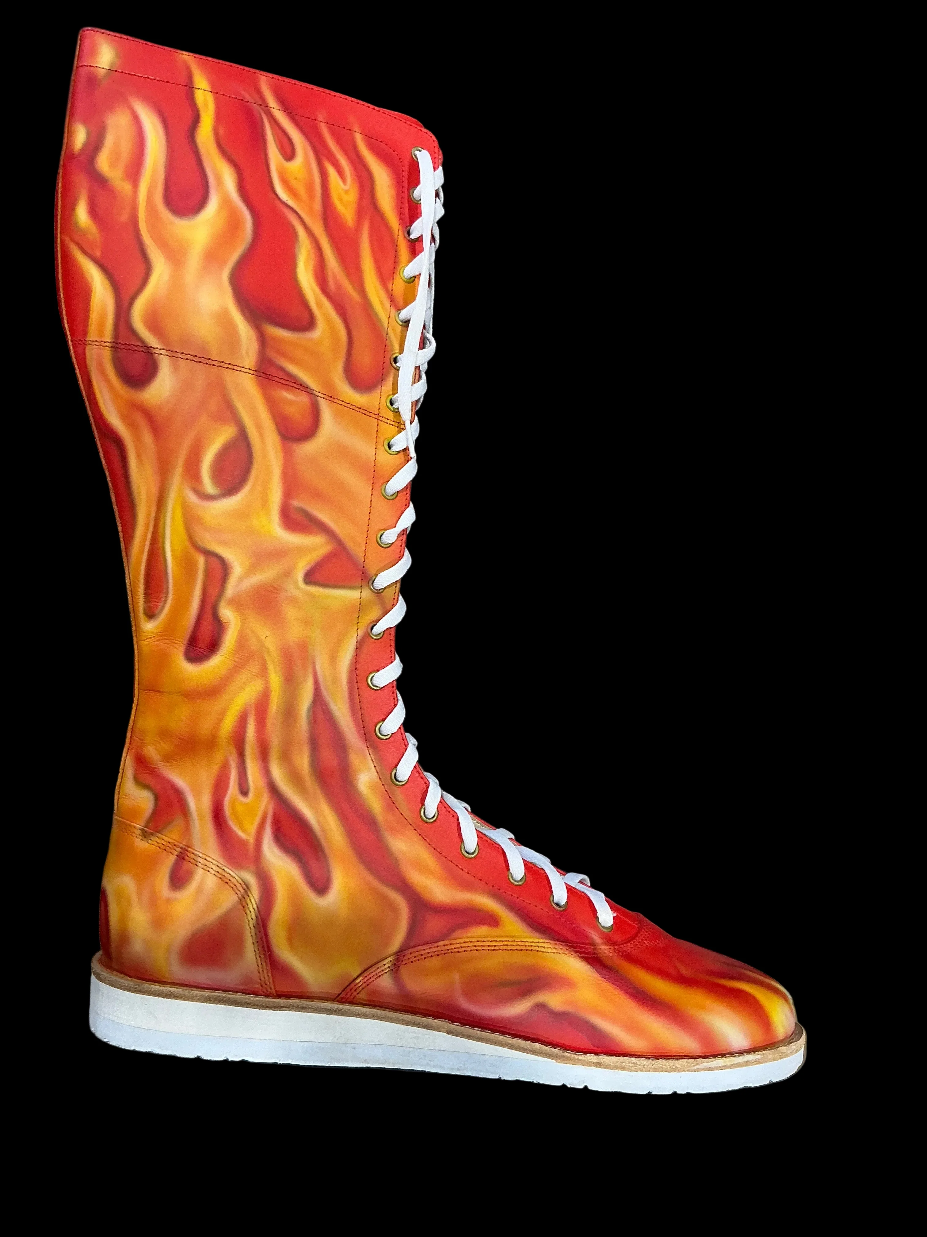 Custom Airbrushed Wrestling Boot - Image 4