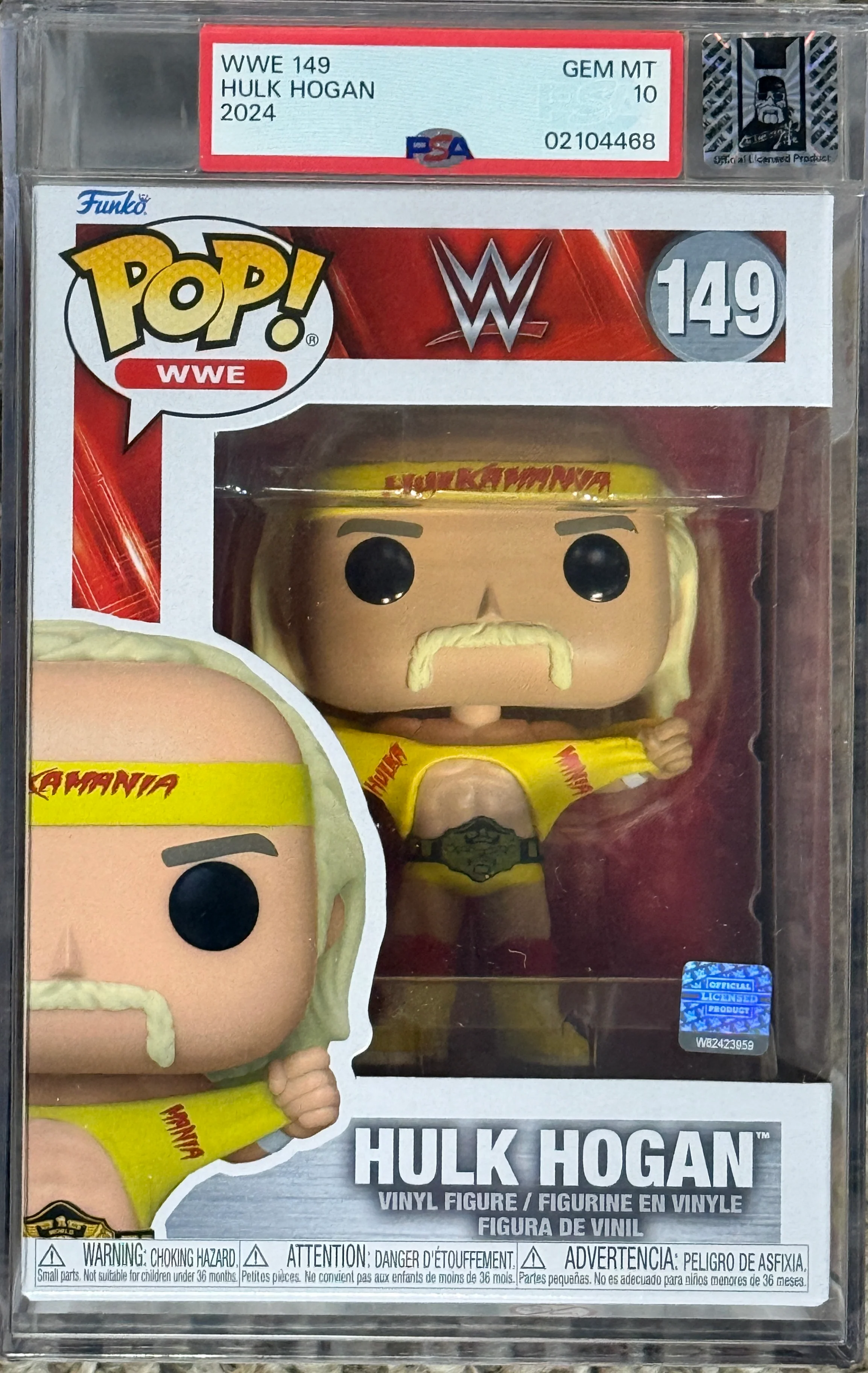 Graded 10 Hulkamania Funko Pop #149 Unsigned - Image 3