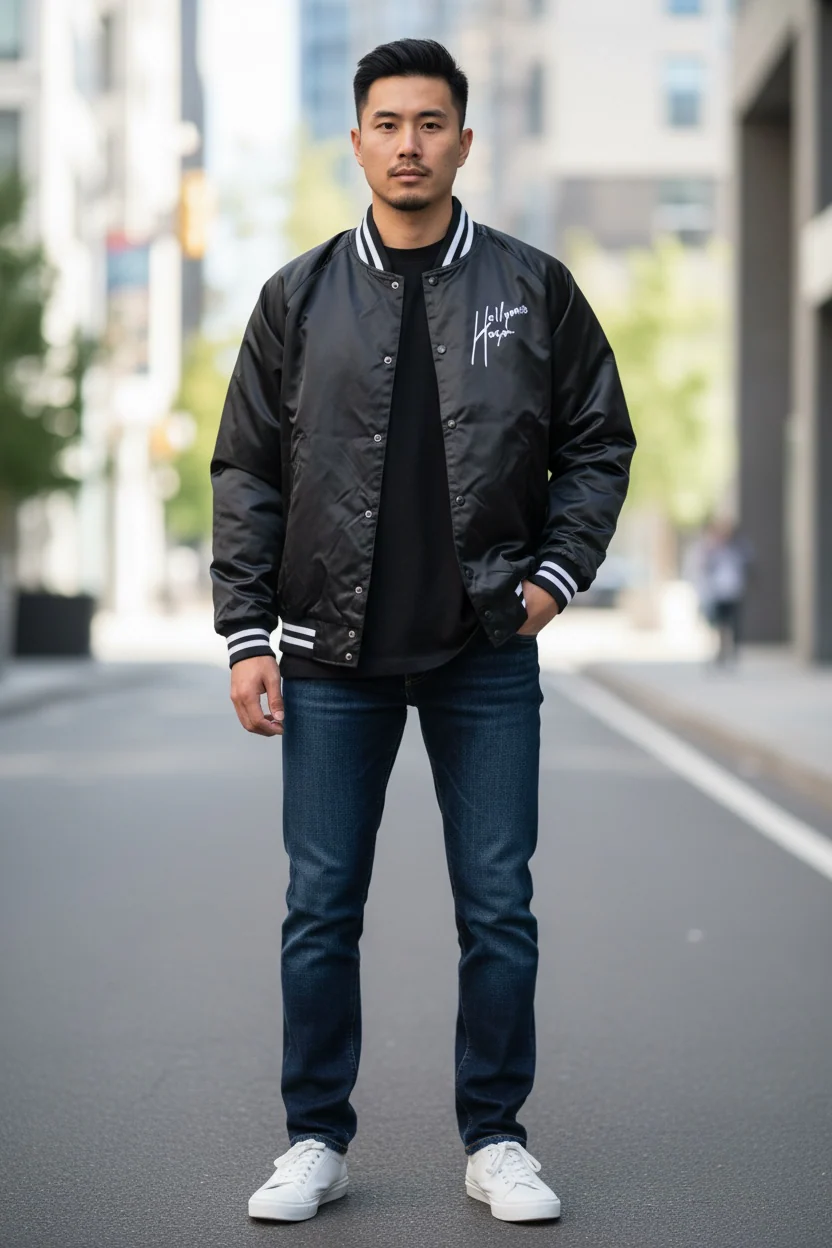 Hollywood Face Satin Jacket - Image 3