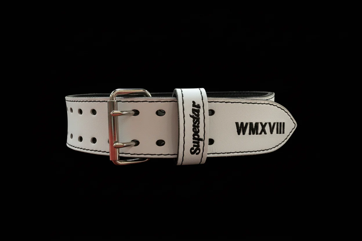 White Hollywood WrestleMania 18  Cardillo Weight Belt - Image 2