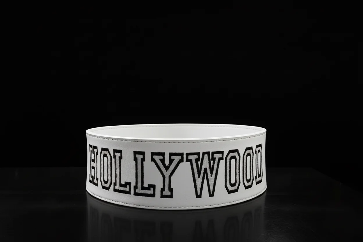 White Hollywood WrestleMania 18  Cardillo Weight Belt - Image 3