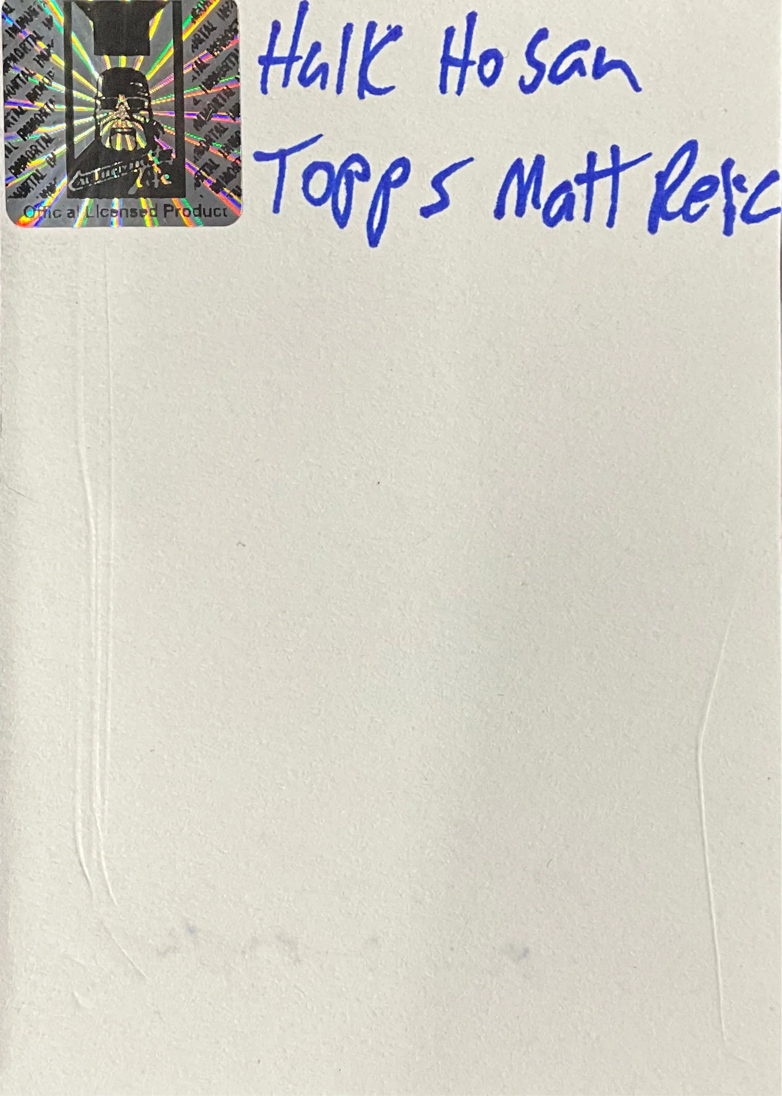Topps Hulk Hogan Matt Relic Double Signed Trading Card - Image 2