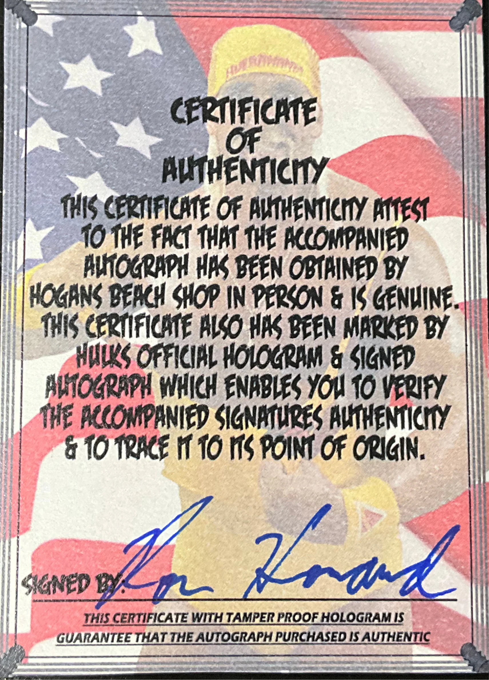 Topps Hulk Hogan Matt Relic Double Signed Trading Card - Image 3
