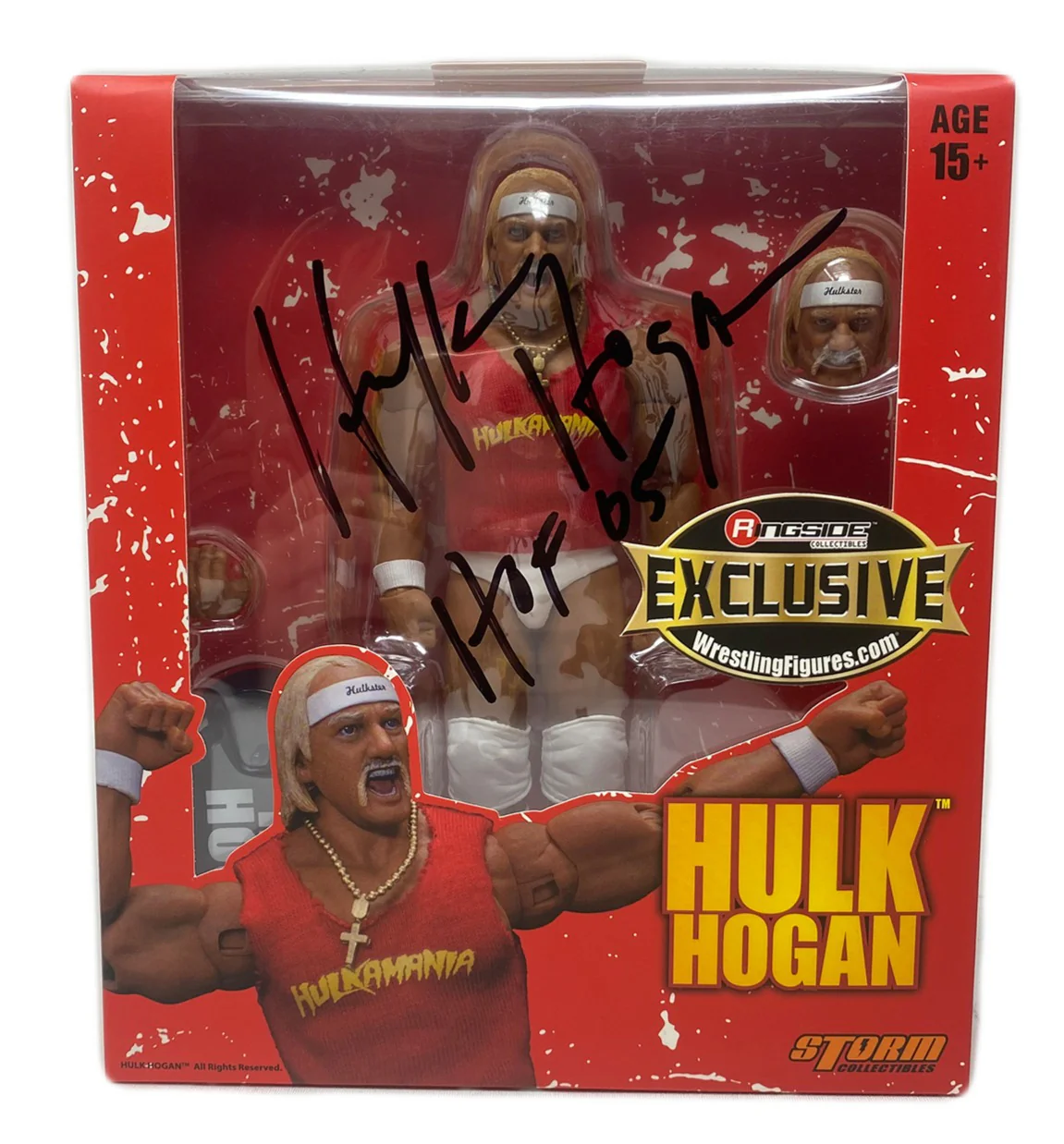 Signed Hulk Hogan Hulkamania Ringside Exclusive Storm Figure - Image 4
