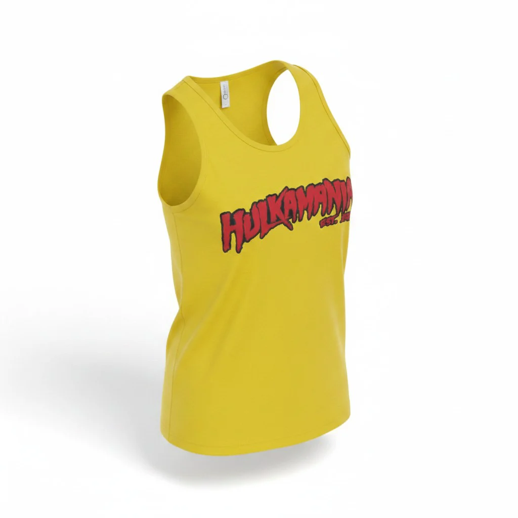 Mens Yellow Hulkamania Tank Top - Image 3