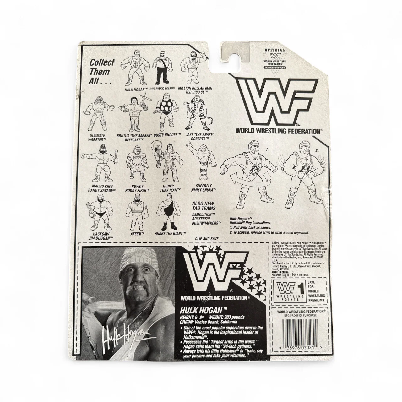 Official WWF Hulkster Huge Autographed HASBORO Action figure - Image 2