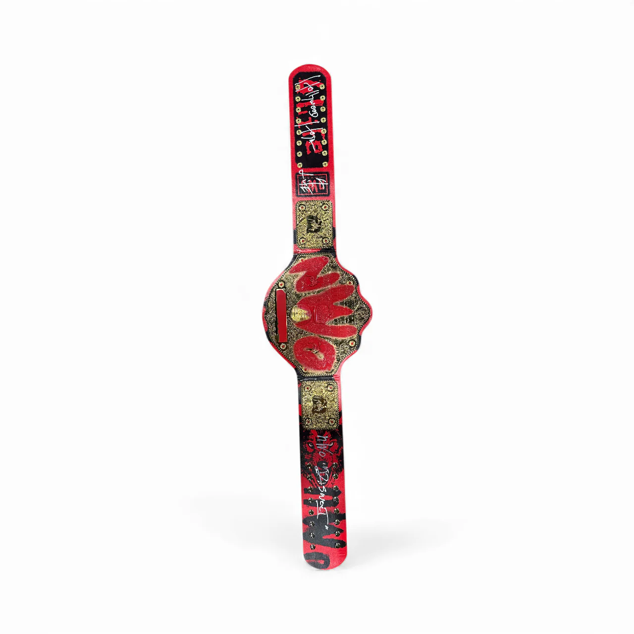 Signed NWO Wolfpac Big Gold Replica Title Belt - Image 2