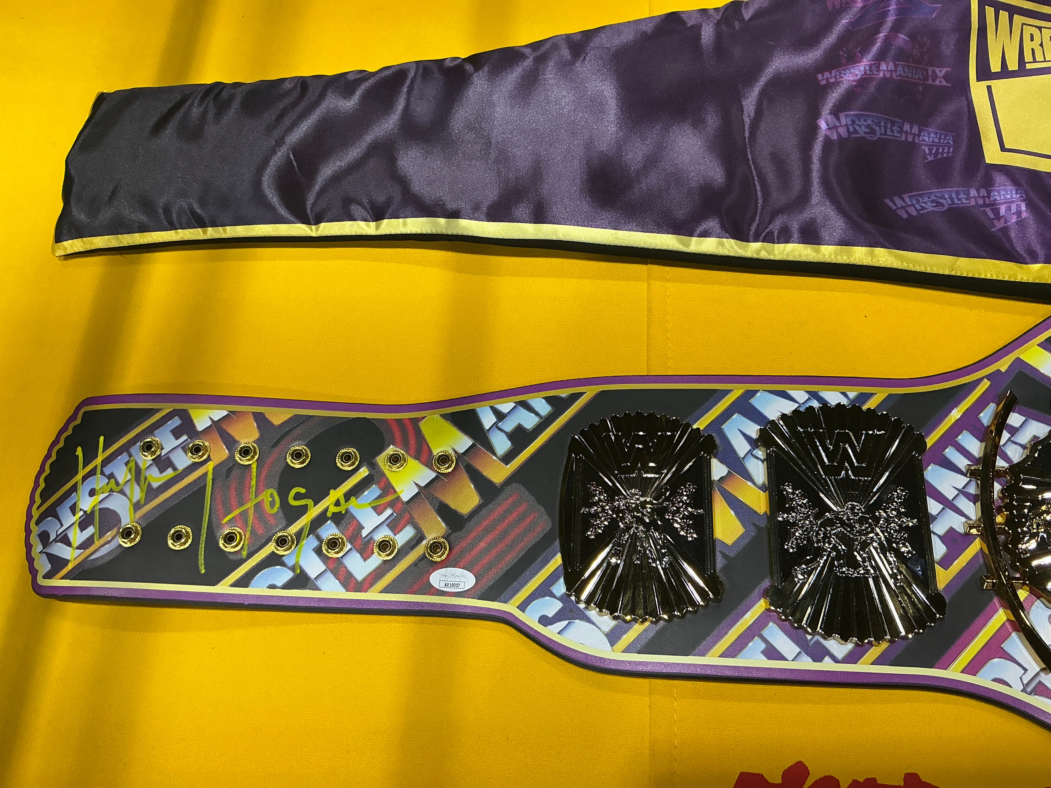 Signed Wrestlemania Winged Eagle Dual Gold Plated 40th Anniversary 135/200 Belt - Image 3