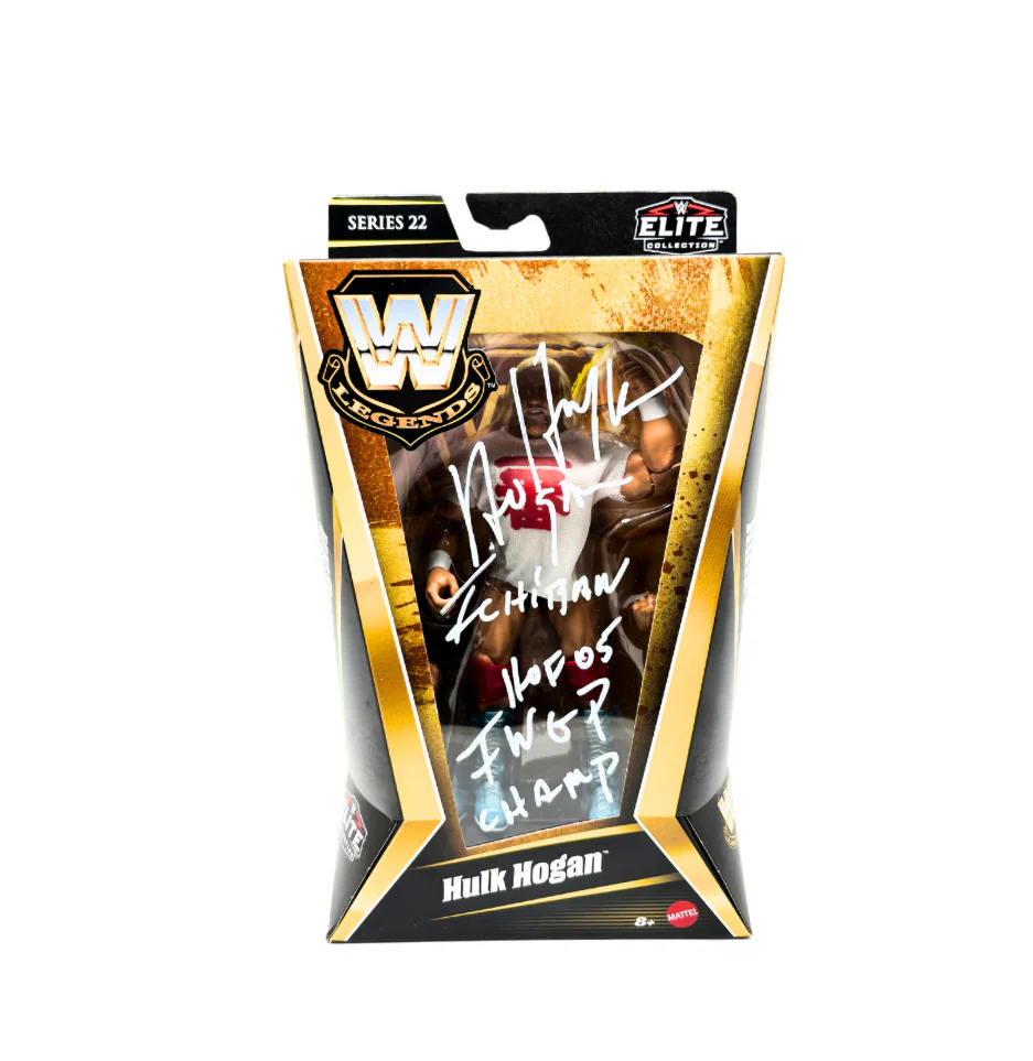 Signed WWE Elite Collection Series 22 Hulk Hogan Ichiban Action Figure - Image 3