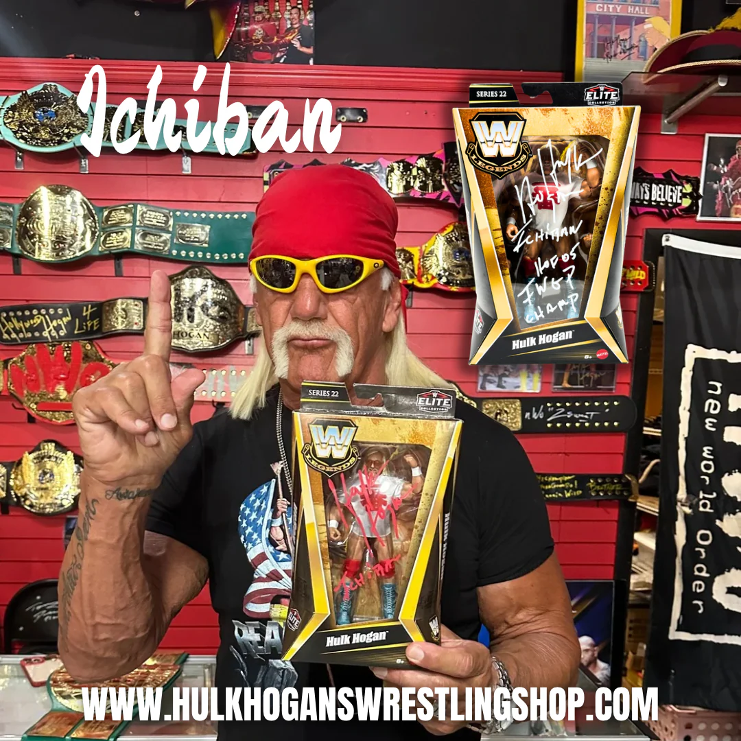 Signed WWE Elite Collection Series 22 Hulk Hogan Ichiban Action Figure - Image 4