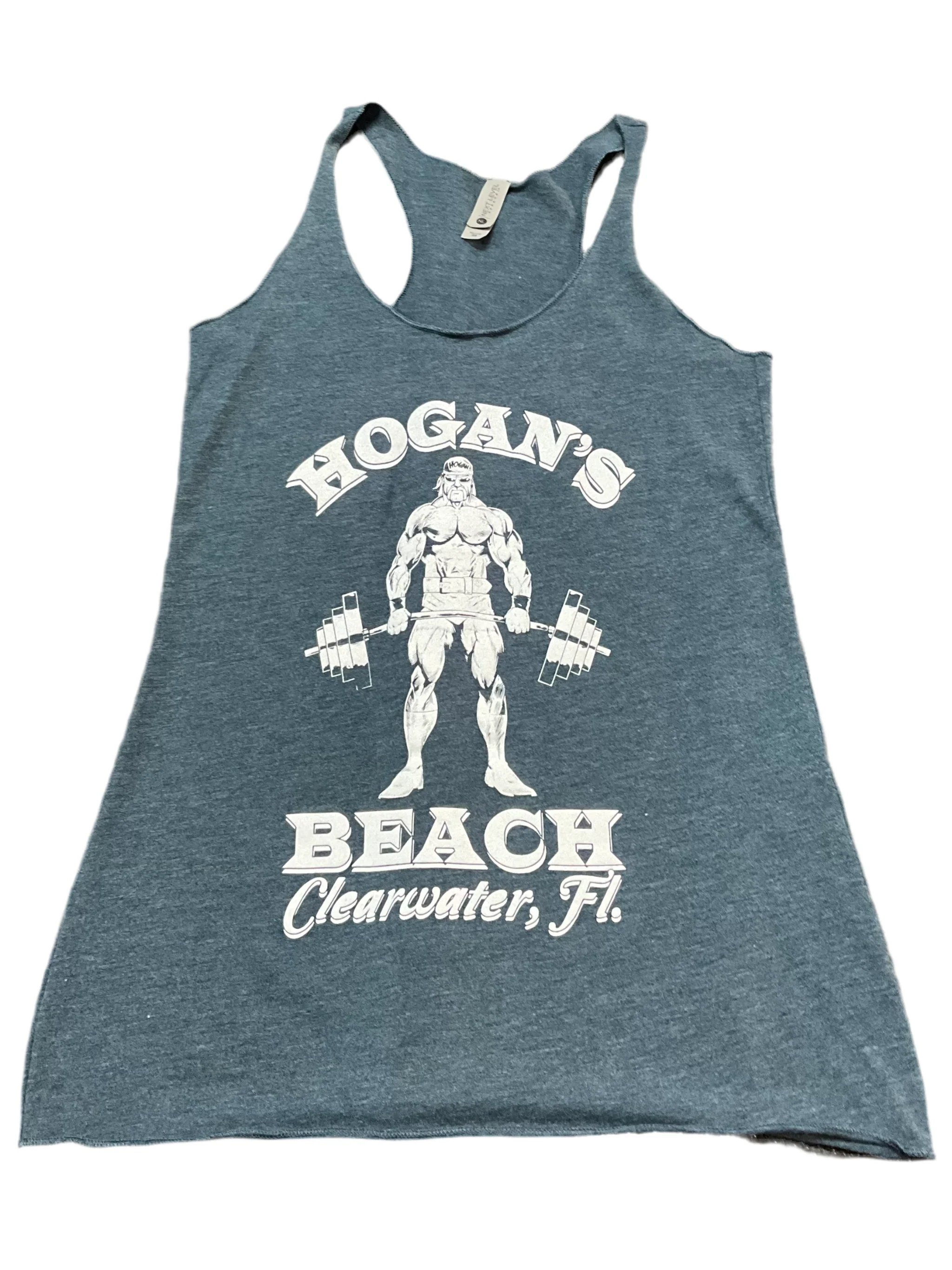 Womens Blue Hogans Gym Tank Top - Image 2