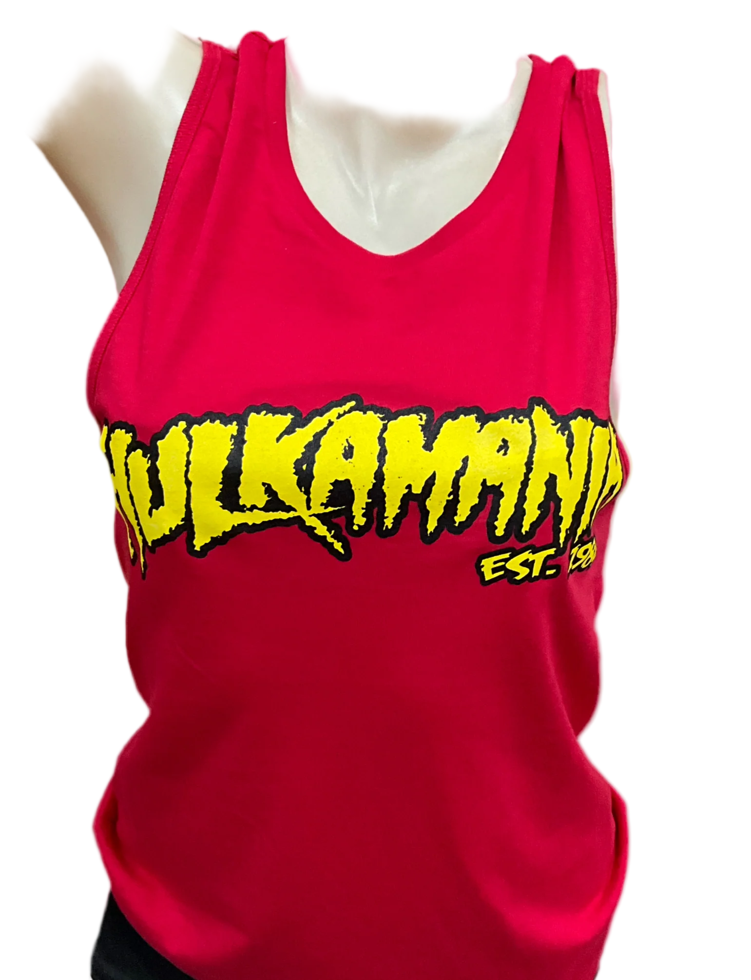 Womens Red Hulkamania Relaxed Fit Tank Top - Image 2