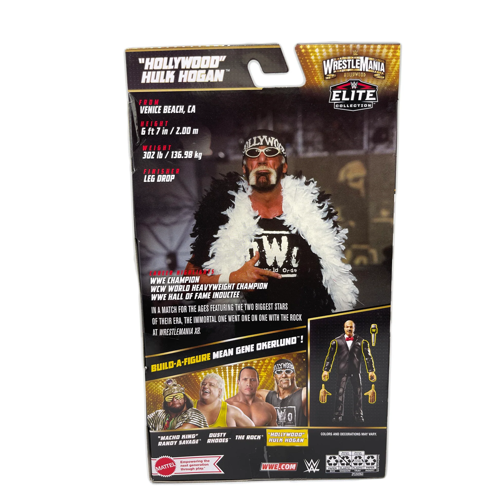 Signed WWE Elite Collection Hollywood Hogan WrestleMania Action Figure - Image 3