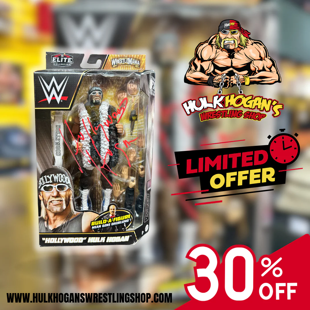 Signed WWE Elite Collection Hollywood Hogan WrestleMania Action Figure - Image 4