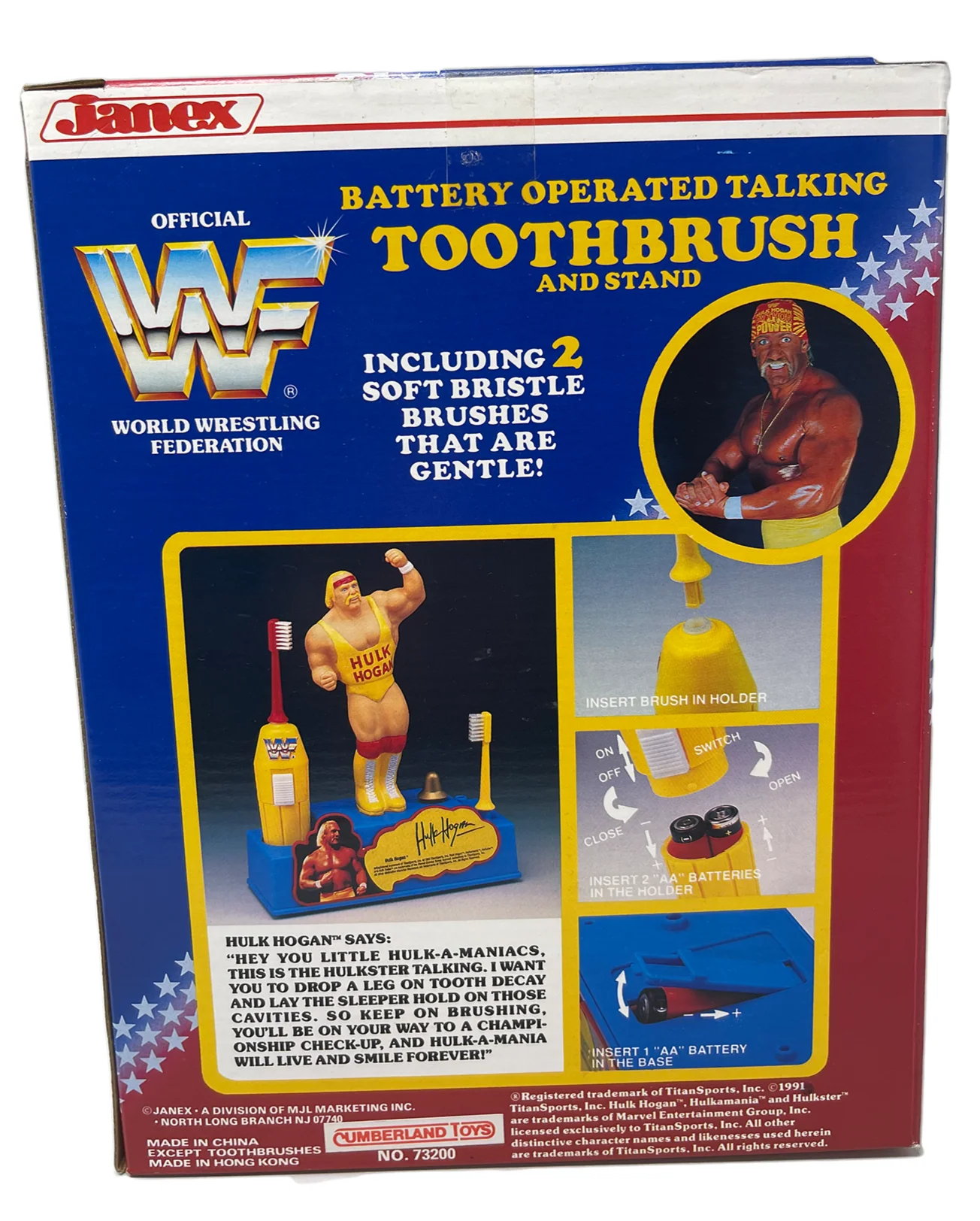 WWF Battery Operated Hulk Hogan Autographed Toothbrush - Image 3