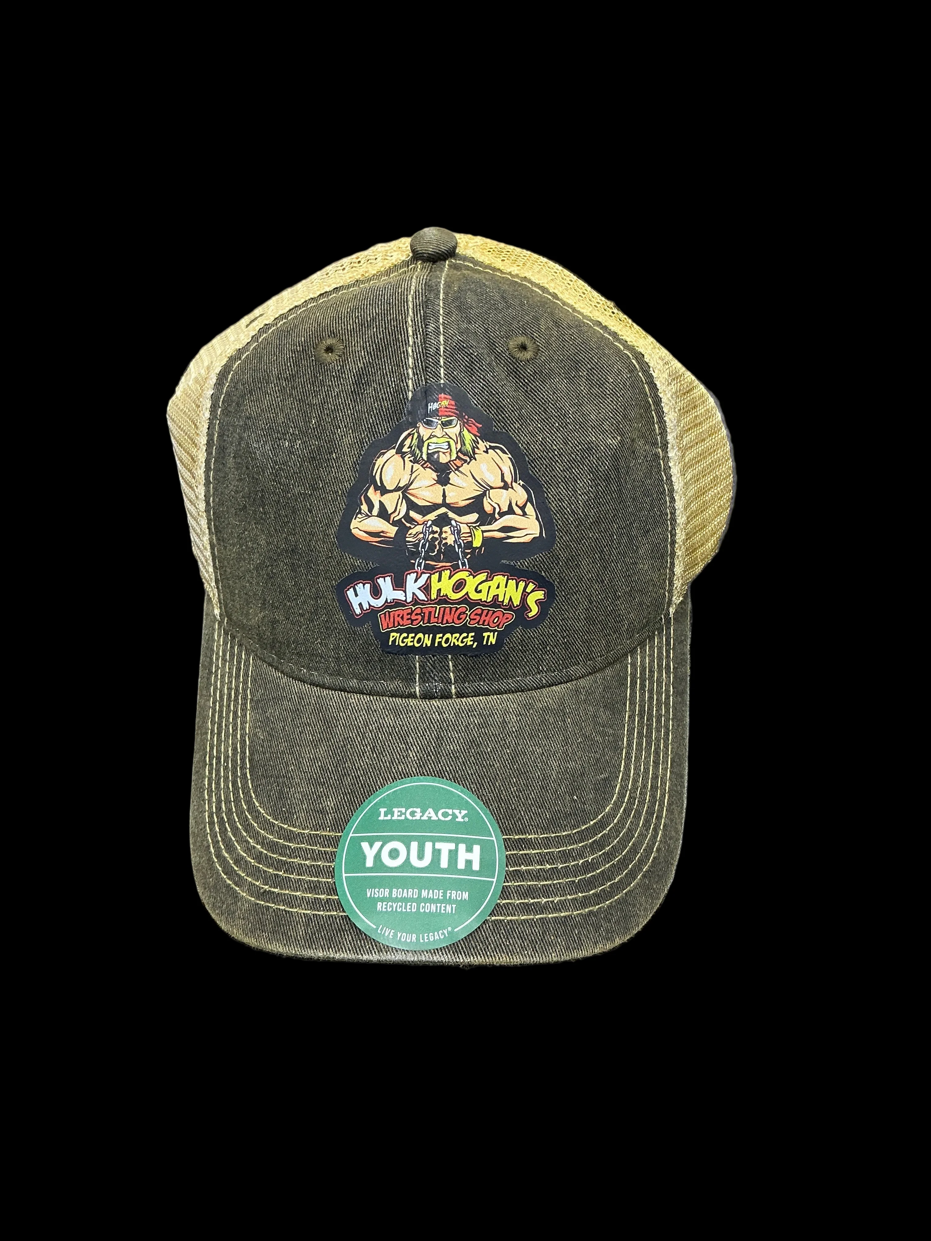 Youth Vintage Black/Brown Splitface Hat - Image 3