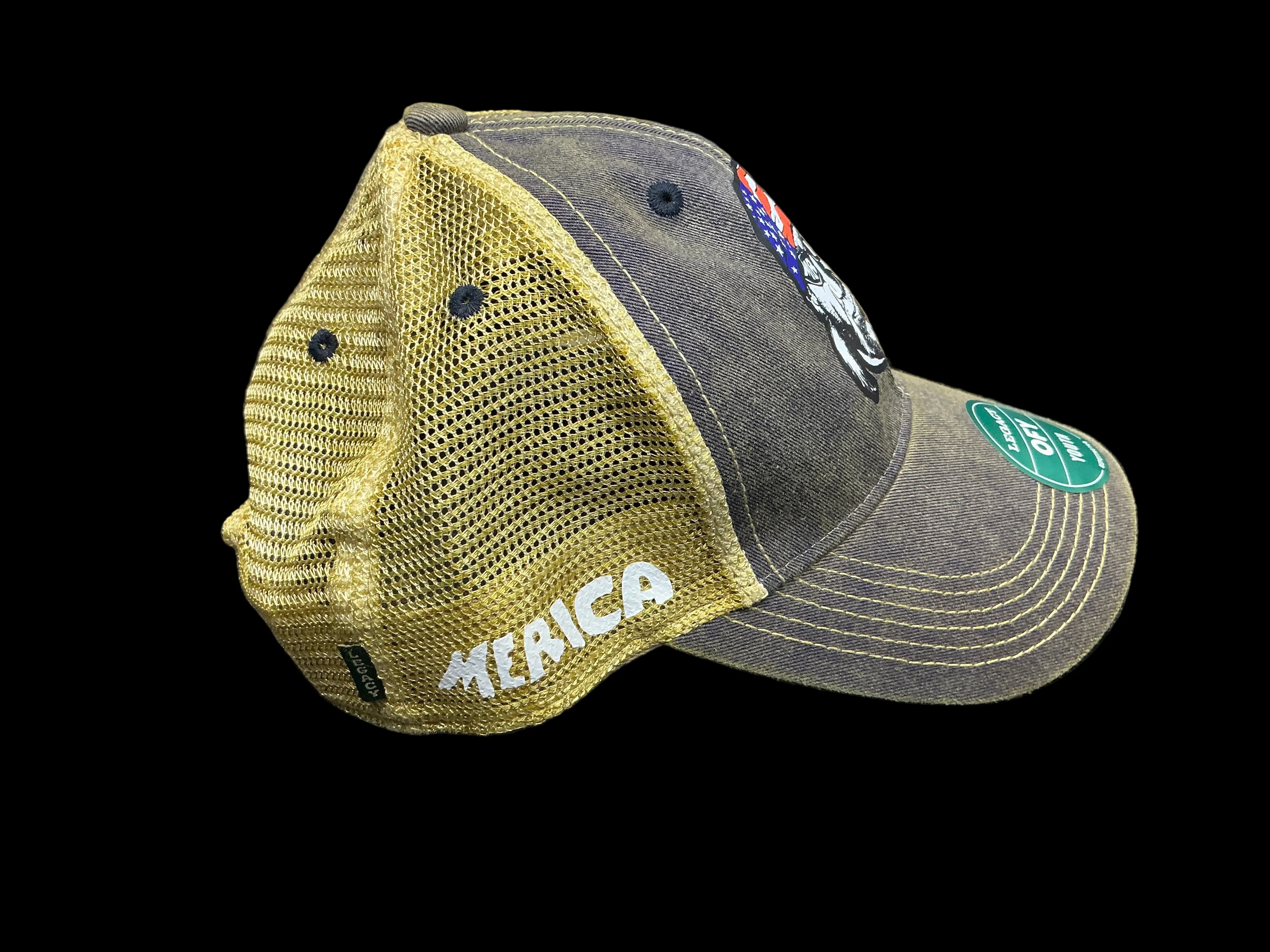 Youth Vintage Denim/Brown Merica Hat - Image 2